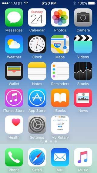 Photo of iPhone home screen