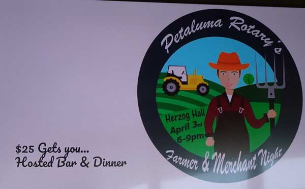 A sign with a cartoon of a farmer

Description automatically generated